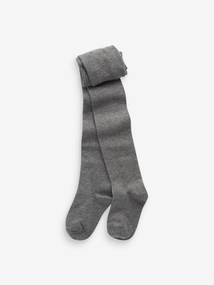Black/Oatmeal/Charcoal 3 Pack Cotton Rich Tights - Image 2 of 4