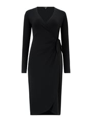 Pour Moi Black Bryony Slinky Jersey Bodycon Midi Dress - Image 4 of 5