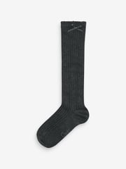 Clarks Grey Girls Knee High School Socks 2 Pack - Image 1 of 2