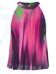 Yours Curve Pink Abstract Pleated Top - Image 5 of 5