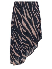 Yours Curve Black Asymetric Mesh Skirt - Image 5 of 5