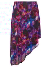 Yours Curve Purple Asymetric Mesh Skirt - Image 5 of 5