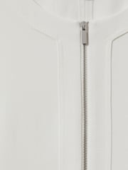 Reiss Ivory Via Relaxed Half-Zip T-Shirt - Image 6 of 6