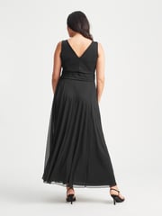 Scarlett & Jo Black Nancy Marilyn Mesh Maxi Dress - Image 2 of 4