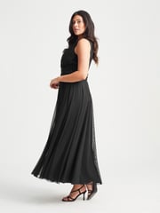 Scarlett & Jo Black Nancy Marilyn Mesh Maxi Dress - Image 3 of 4