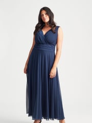Scarlett & Jo Navy Blue Nancy Marilyn Mesh Maxi Dress - Image 2 of 5
