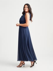 Scarlett & Jo Navy Blue Nancy Marilyn Mesh Maxi Dress - Image 4 of 5
