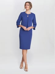 Gina Bacconi Blue Corinne Crepe Dress And Jacket - Image 2 of 6