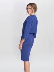 Gina Bacconi Blue Corinne Crepe Dress And Jacket - Image 3 of 6