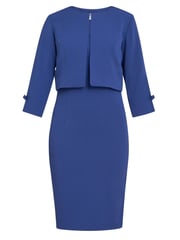 Gina Bacconi Blue Corinne Crepe Dress And Jacket - Image 6 of 6