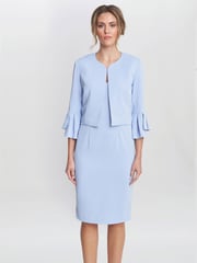 Gina Bacconi Blue Melissa Crepe Dress - Image 1 of 8