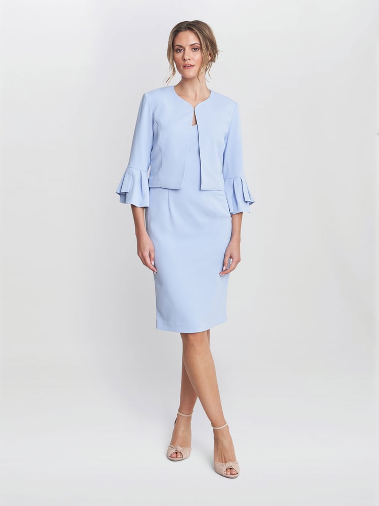 Gina Bacconi Blue Melissa Crepe Dress - Image 2 of 8
