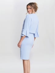 Gina Bacconi Blue Melissa Crepe Dress - Image 4 of 8