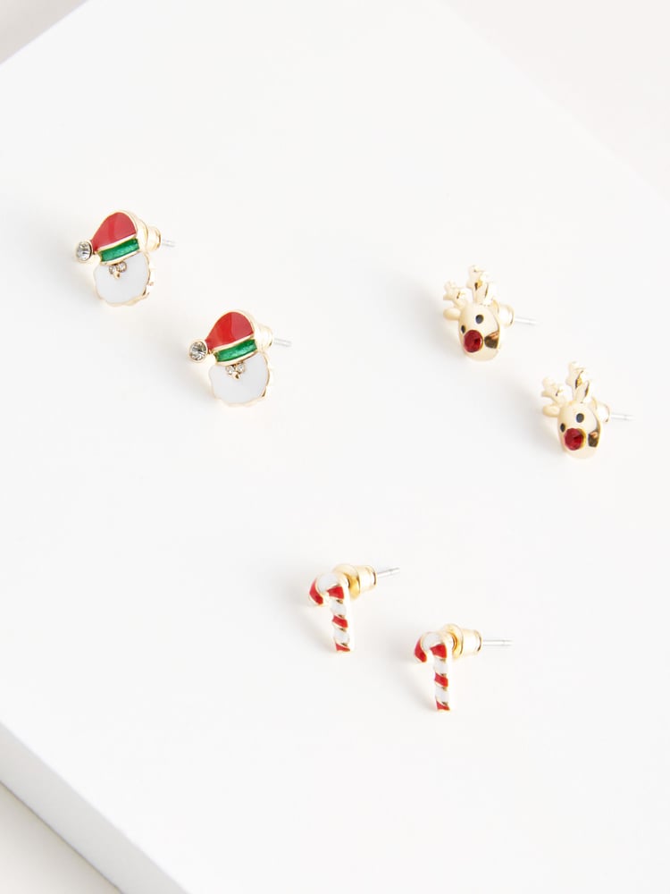 Multi Christmas Earrings Pack Made With Recycled Zinc - Image 3 of 3