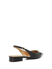 Dune London Black Wide Fit Hopeful Branded-Snaffle-Trim Ballet Shoes - Image 5 of 8