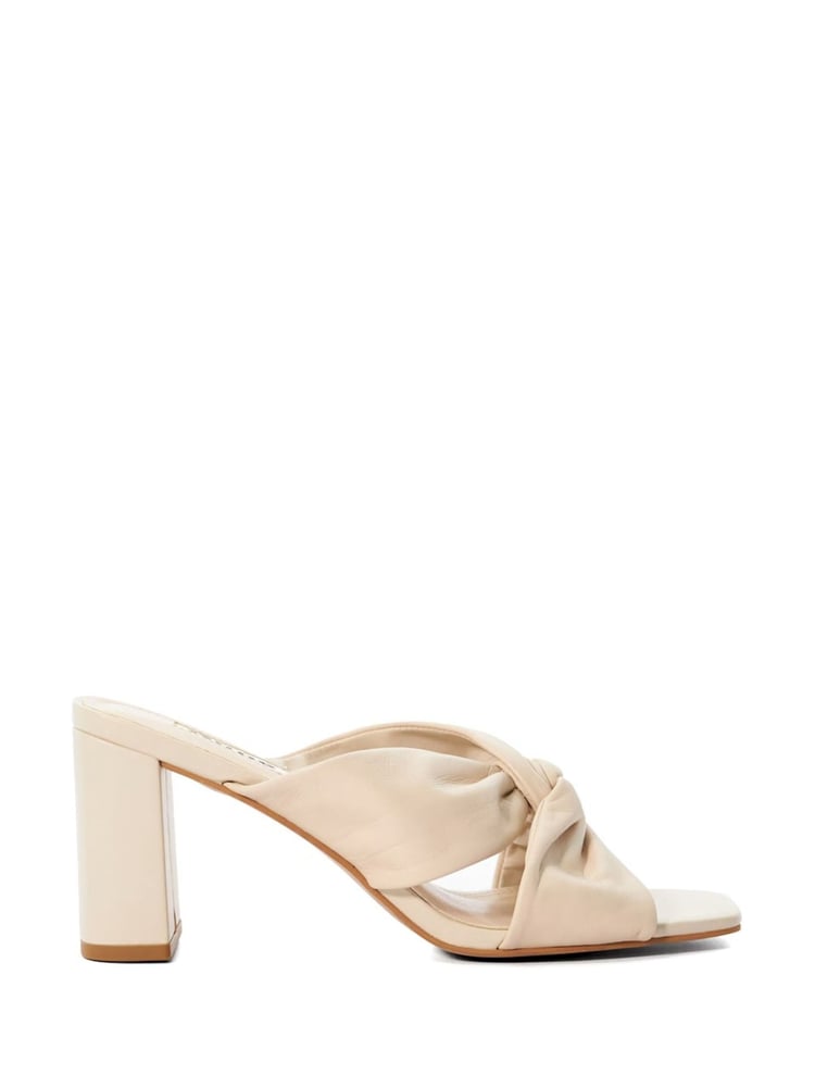 Dune London Cream Maizing Soft Twist Mules - Image 2 of 6