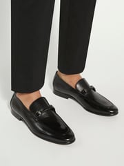Dune London Black Scilly Woven Trim Loafers - Image 1 of 7