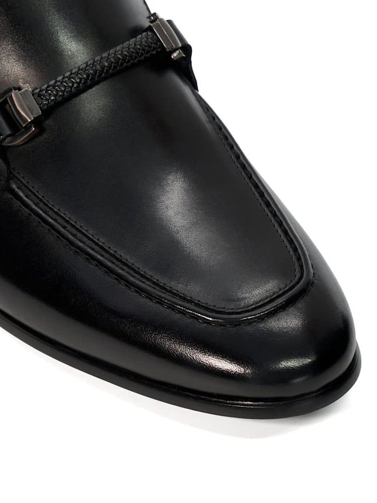 Dune London Black Scilly Woven Trim Loafers - Image 7 of 7