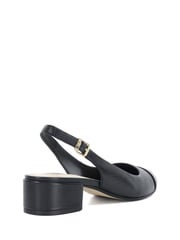 Dune London Black Casing Sling Back Block Heel Sandals - Image 3 of 6
