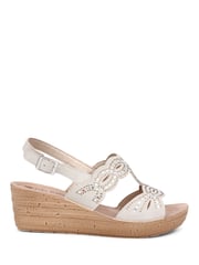 Pavers Wedge Heel White Sandals - Image 3 of 7