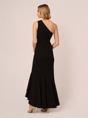 Adrianna Papell Studio Beaded Knit Crepe Black Dress - Image 2 of 7