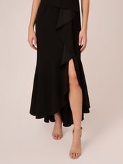 Adrianna Papell Studio Beaded Knit Crepe Black Dress - Image 5 of 7
