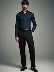 Black Tuxedo Trousers With Gold Tape Detail - Image 2 of 8