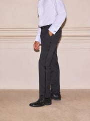 Black Tuxedo Trousers With Velvet Tape Detail - Image 4 of 9