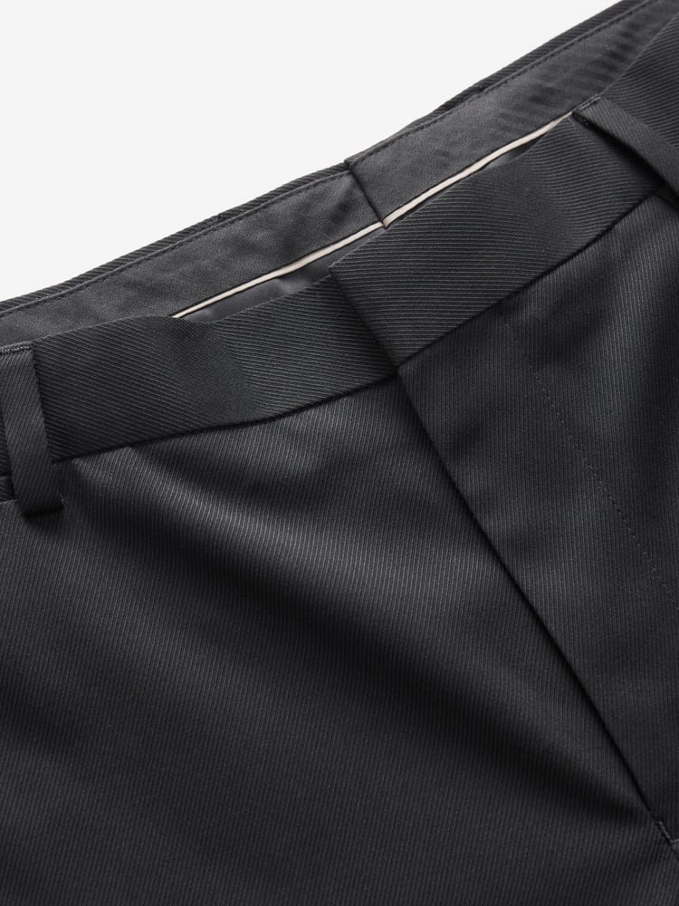 Black Tuxedo Trousers With Velvet Tape Detail - Image 9 of 9