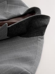 Grey Tailored Fit Wool Blend Stripe Jacket - Image 9 of 9