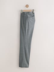 Grey Tailored Fit Wool Blend Stripe Trousers - Image 6 of 9