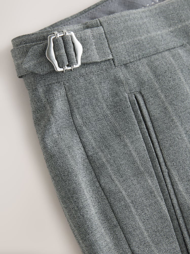 Grey Tailored Fit Wool Blend Stripe Trousers - Image 9 of 9