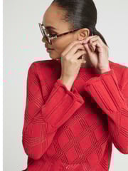 River Island Red Crochet Tie Back Top - Image 4 of 6