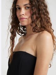 River Island Black Bandeau Wide Leg Jumpsuit - Image 3 of 6