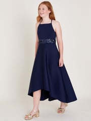 Monsoon Blue Sequin Scuba Prom Dress - Image 1 of 4