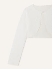 Monsoon Natural 100% Cotton Lace Cardigan - Image 3 of 3