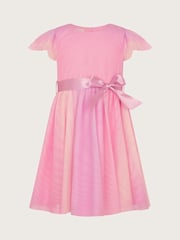 Monsoon Purple Baby Ruffle Sleeve Ombre Dress - Image 1 of 3