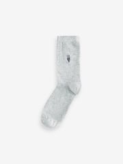 smALLSAINTS Grey/Black Ramskull Embroidered Socks 3 Pack - Image 4 of 4
