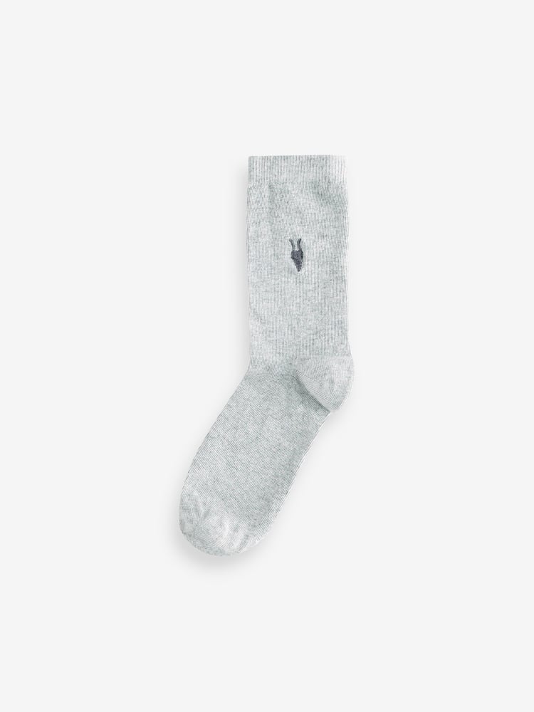 smALLSAINTS Grey/Black Ramskull Embroidered Socks 3 Pack - Image 4 of 4
