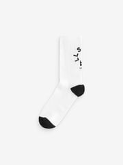 smALLSAINTS Black/White Tierra Logo Socks 2 Pack - Image 2 of 5