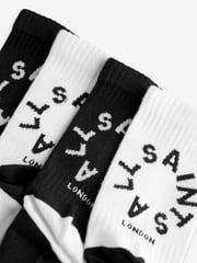 smALLSAINTS Black/White Tierra Logo Socks 2 Pack - Image 4 of 5