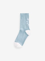 smALLSAINTS Blue/White Tierra Logo Socks 2 Pack - Image 2 of 5