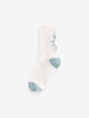 smALLSAINTS Blue/White Tierra Logo Socks 2 Pack - Image 3 of 5
