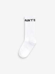 smALLSAINTS White/Pink Girls Logo Socks 3 Pack - Image 3 of 6