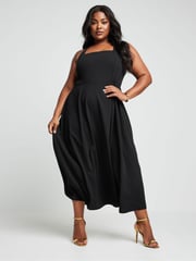 Yours Curve Black Halter Neck Midaxi Dress - Image 2 of 5