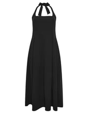 Yours Curve Black Halter Neck Midaxi Dress - Image 5 of 5