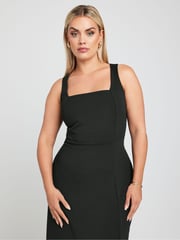 Yours Curve Black Square Neck Maxi Dress - Image 3 of 6