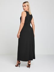 Yours Curve Black Square Neck Maxi Dress - Image 4 of 6