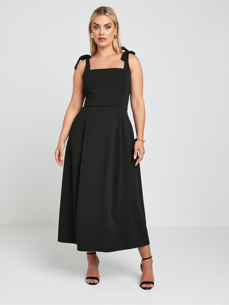 Yours Curve Black Limited Collection Midaxi Dress - Image 1 of 6