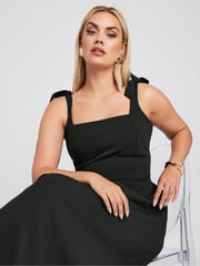 Yours Curve Black Limited Collection Midaxi Dress - Image 2 of 6